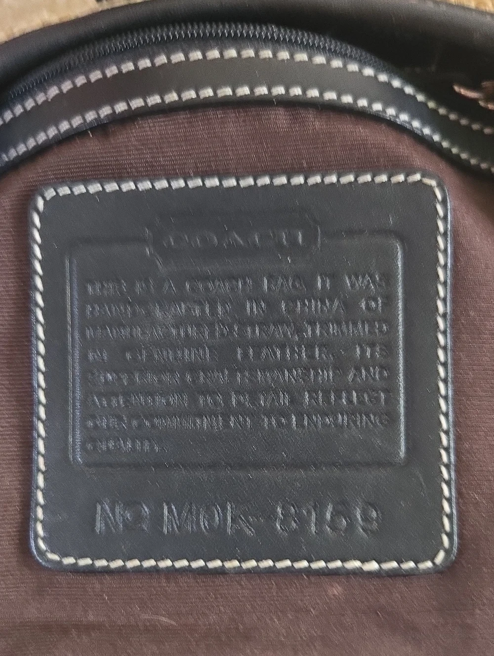 Coach Vintage Natural Straw Shoulder Bag with Black Leather Trim